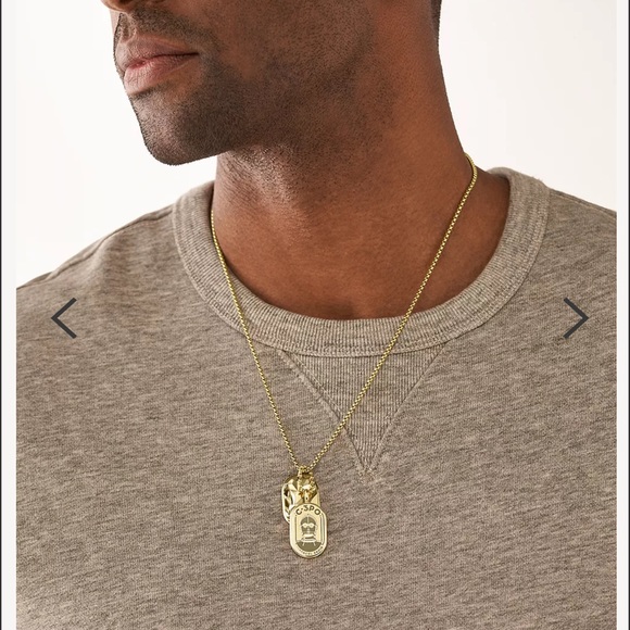 Star Wars™ C-3PO™ Gold-Tone Stainless Steel Dog Tag Necklace - Picture 4 of 5